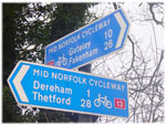 Signage for country paths through Norfolk