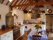 Farmhouse kitchen in Stable Cottage at Westbrooke Barns, holiday accommodation in central Norfolk